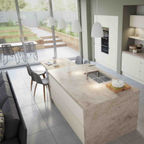 Handleless Kitchen, Large Island with sink