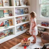 Home Library idea, as part of a palayroom, contemporary style