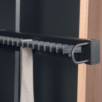Wardrobe side mounted tie rack