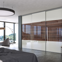 Sliding door glass, mirror, vinyl wardrobes, designed and custom built for your bedroom 