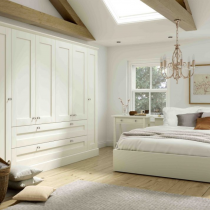 Wardrobe Shaker door, console table, bedside lockers, bed frame, wardrobe available either built in or free standing