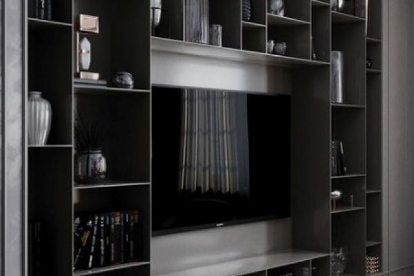 TV Stand idea, contemporary shelving